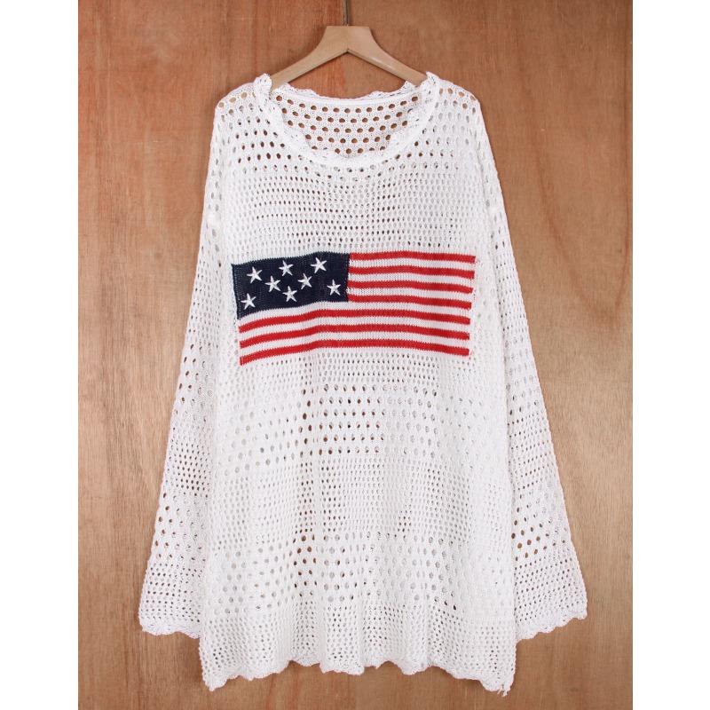 Women's Autumn and Winter Crew Neck Casual Printed Sweater