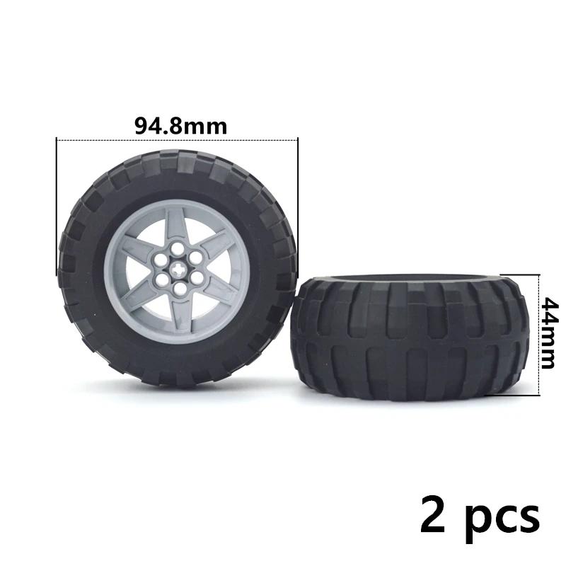MOC Technical Tire Wheel Cross Hole Set Motorcycle Car Truck Wheels 44309 92402 3 54120 11957 Construction Building Block