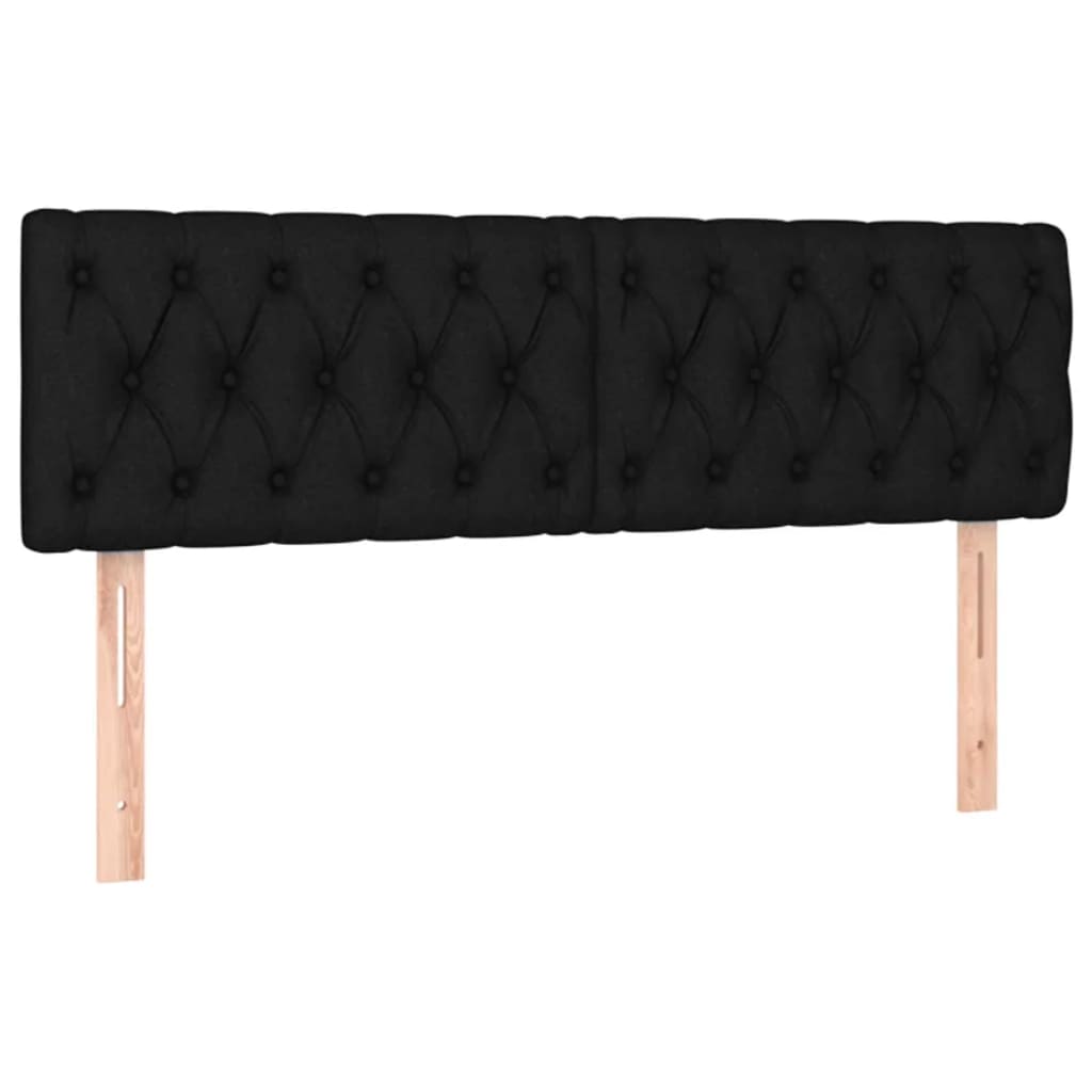 Vidaxl Letto Continentale Con Materasso, Nero, Tessuto 140X200 Cm