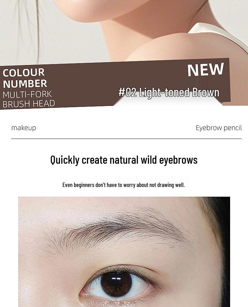Milo Xi Shi Water-Based Wild Eyebrow Pencil: Waterproof, Sweatproof, Long-Lasting Precision for Natural Shaping.