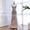 Naked crystal nails, elegant celebrity temperament, luxury art exam solo host, fishtail evening dress LA11111