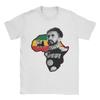 Awesome Haile Selassie I King Of Kings With The African Map T-Shirt Unisex Crew Neck Cotton T Shirts  Short Sleeve Tee Shirt Tops
