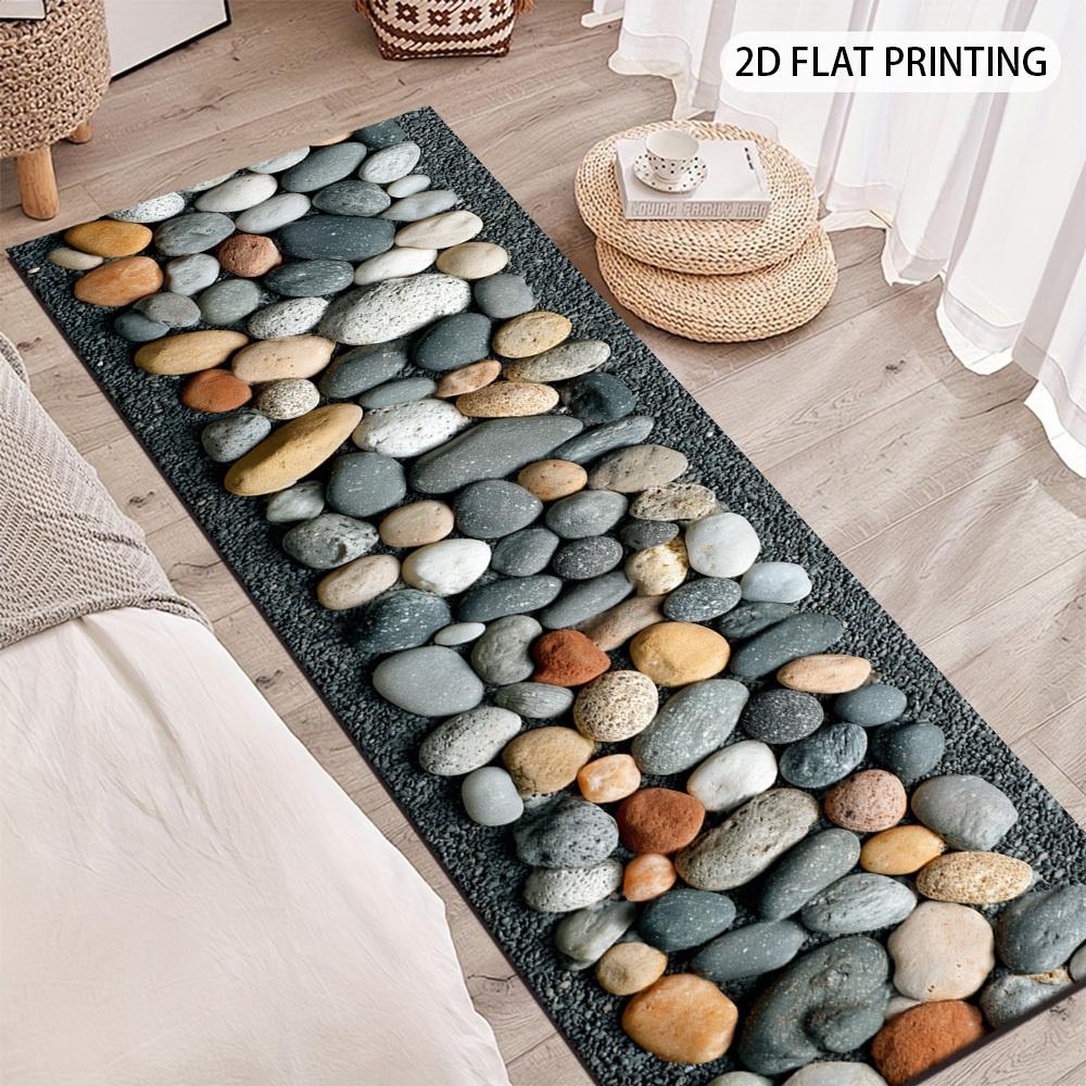 1 Pieza Alfombra Decorativa Antideslizante Lavable Tipo Runner para Entrada, Sala de Estar, Dormitorio y Patio