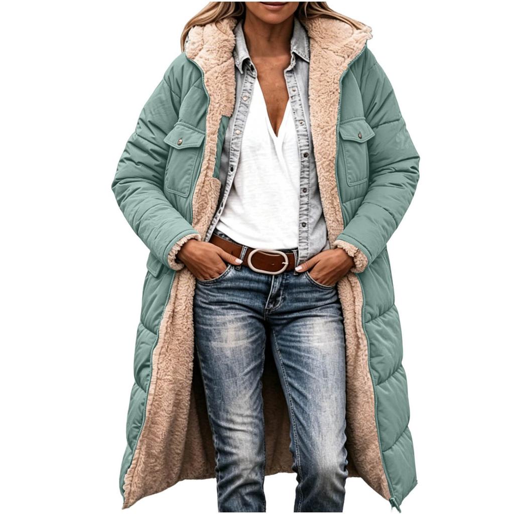 Damen Lässige Kapuzenjacke mit langen Ärmeln Farbe Oberbekleidung für den Alltag