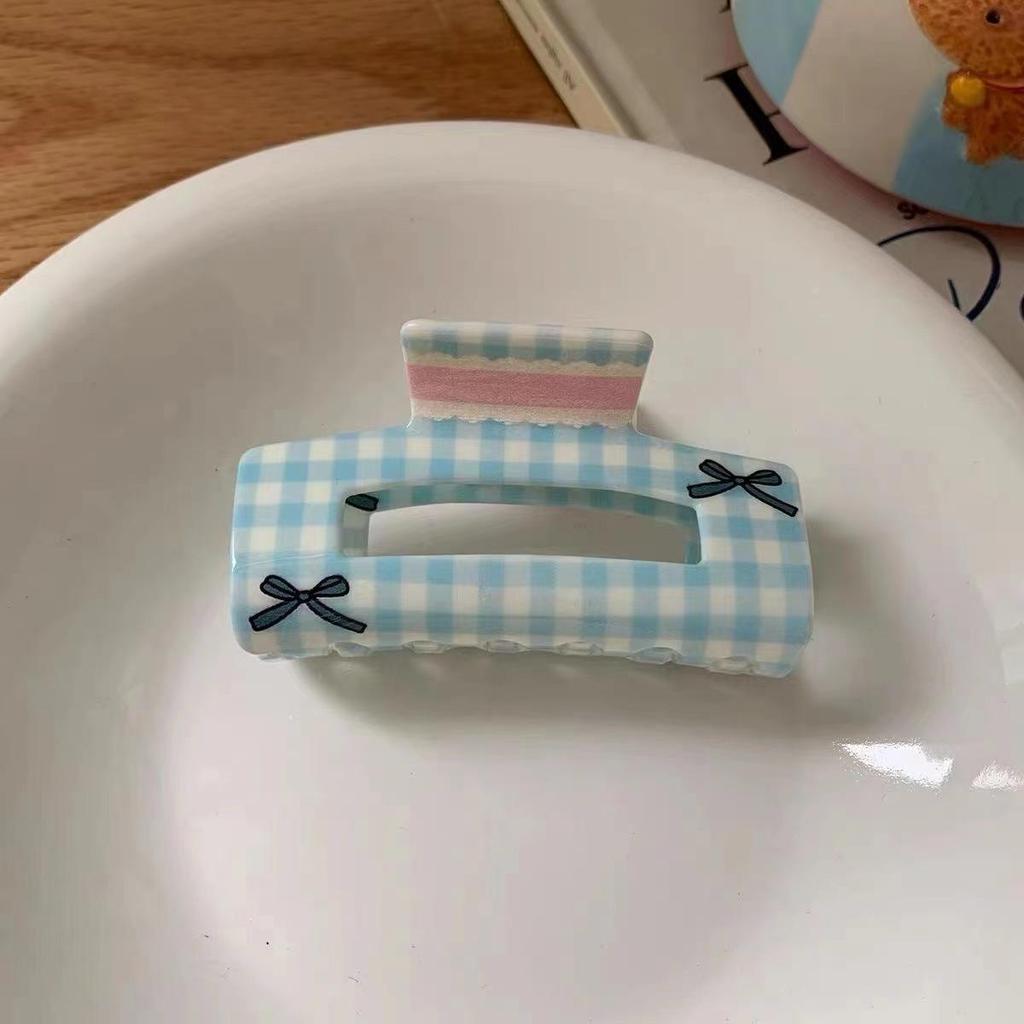Koreanischer Eleganter Kürbisbogen Polka Dot Haarspange - Groß, Cremige Texturierte Hochsteckfrisur-Accessoire