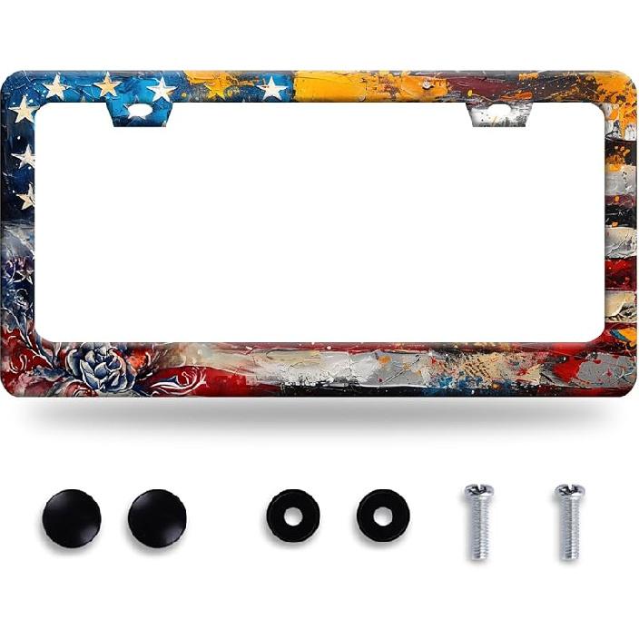 I Hope Something Good Happens To You Today License Plate Frame Funny Text License Plate Frames Stainless Steel Accessories Cars Decor With 2 Holes