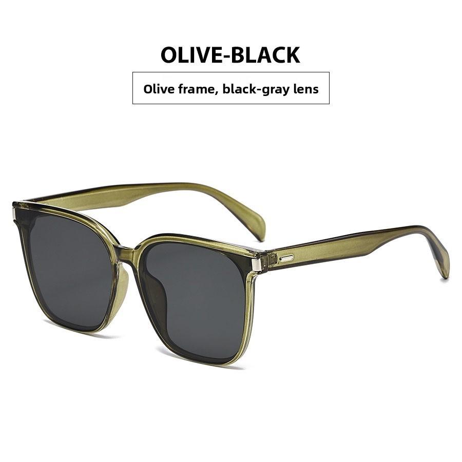 

Vintage Square Sunglasses With Uv400 Protection For Fashionable Outdoor Travel OliveGreenGrayLens