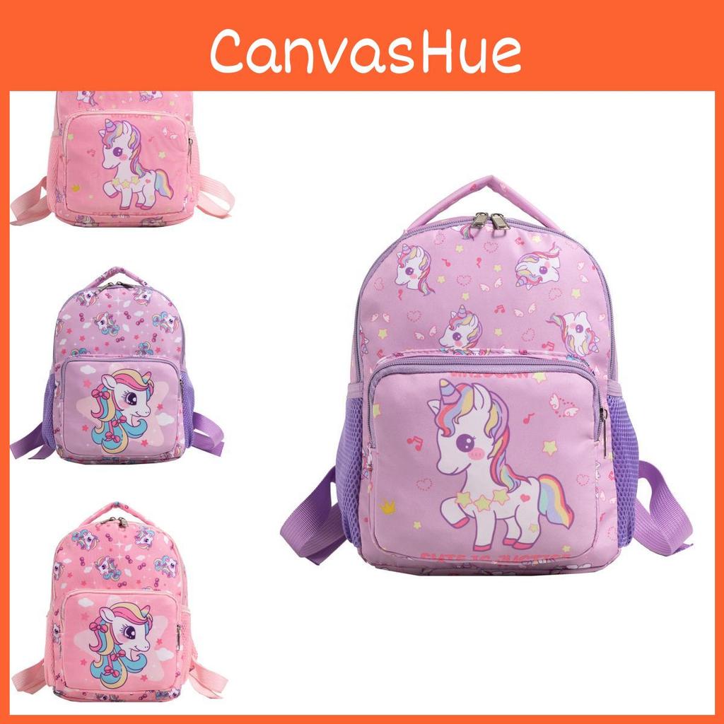 Kids Unicorn Double Shoulder Bag Made Of Oxford Cloth For Preschool Girls School Use