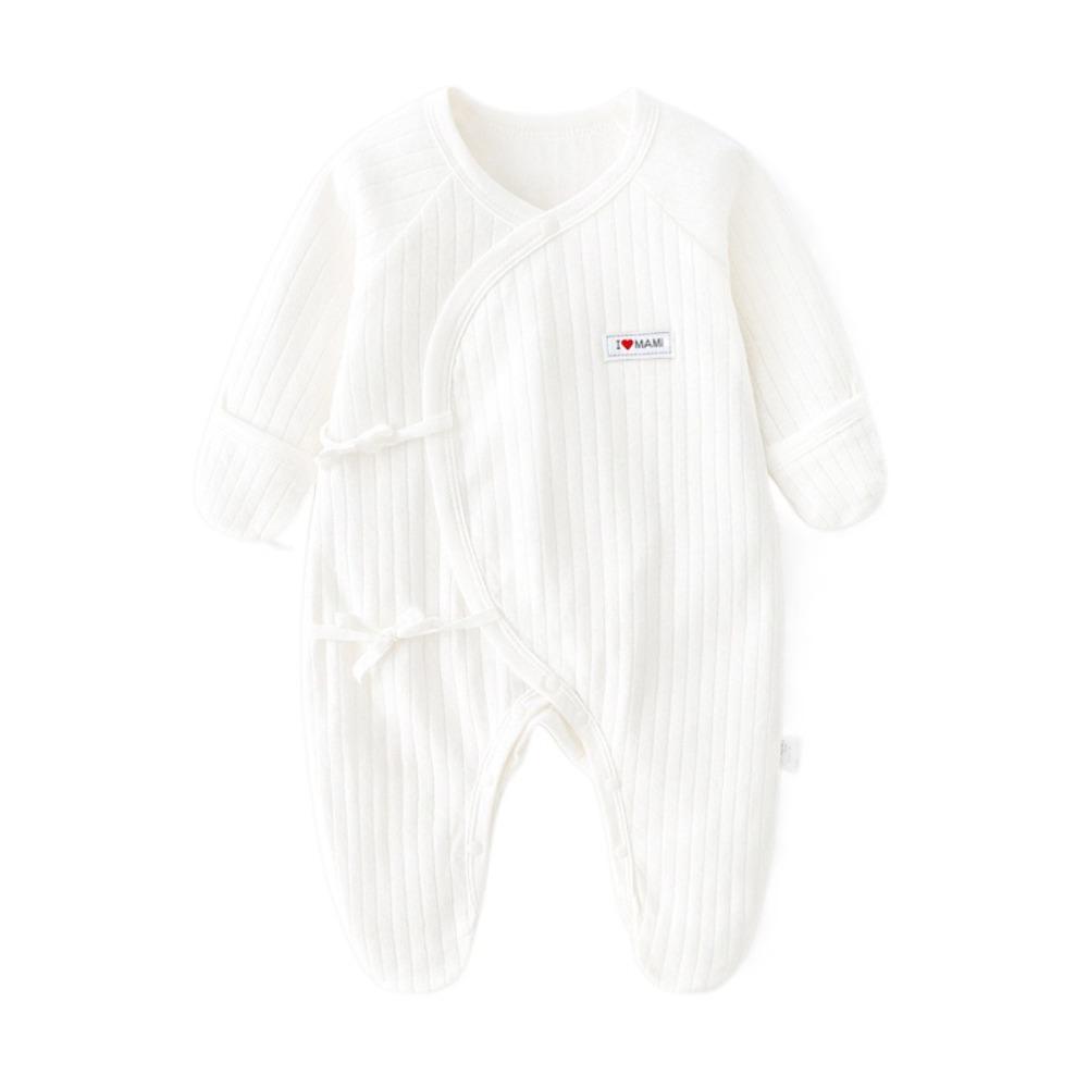Casual Outfit Lace Up Baby Romper Long Pants Climb Baby Bodysuit Foot-Cover Frogsuit  Boy Girl