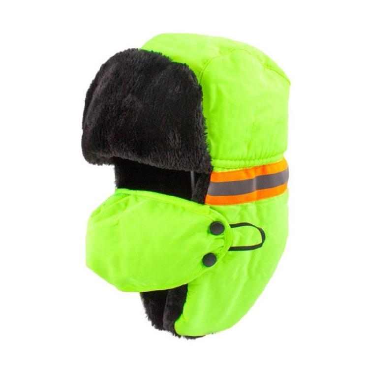 Visibility Reflective Safety Hat for Outdoor Activity Cold Weather Windproof Warm Winter Hat for Construction Workers