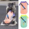 Siatkowy T-shirt dla Psa Oddychające Ubranka dla Zwierząt Kontrastowy Kolor Koszulka dla Psa Letni Chłodny Strój dla Psa z D-Ringiem dla Małych Psów Szczeniąt