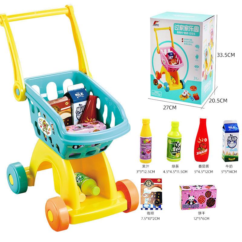 Großer Kinder-Trolley Spielhaus Spielzeug Simulation Supermarkt Einkaufswagen Jungen und Mädchen Einkaufsanzug