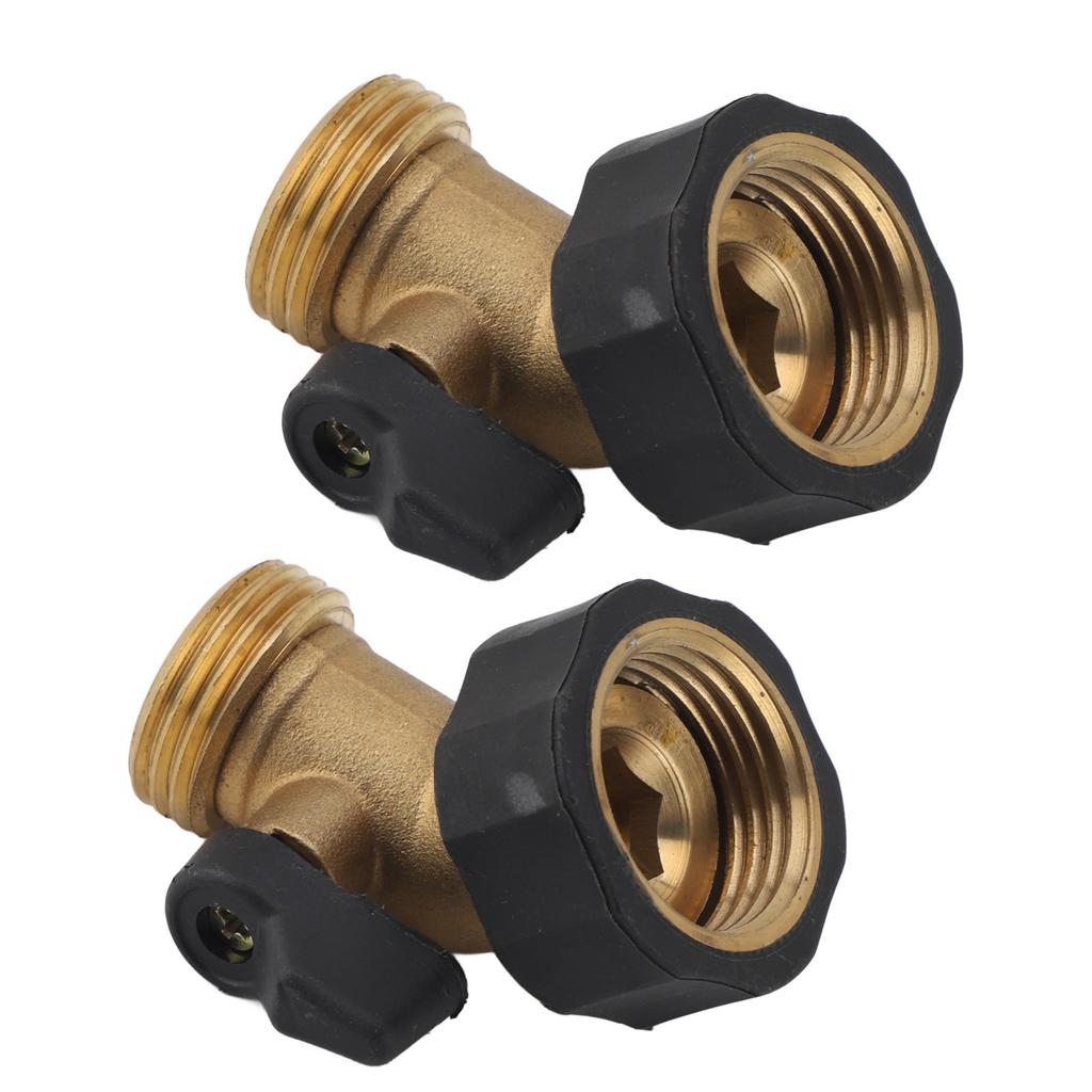 Brass Garden Hose Shutoff Valve Curved Design Water Control for Garden Irrigation Car Washing