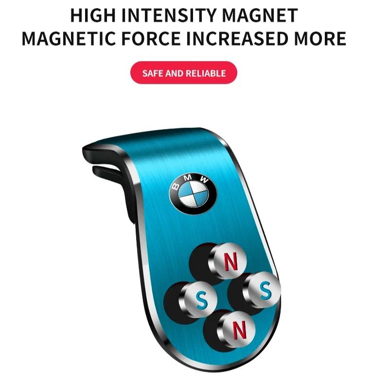 Car Magnetic L-shaped Car Dedicated GPS Phone Holder Emblem For BMW Performance F30 F10 E90 E46 X6 E60 E70 E36 X3 X5 X7 X2 E91