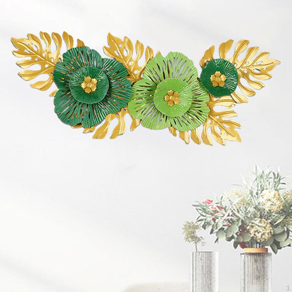 Flower Metal Wall Art Decor Iron Creative Modern Ornament Decoration for Home Cafe