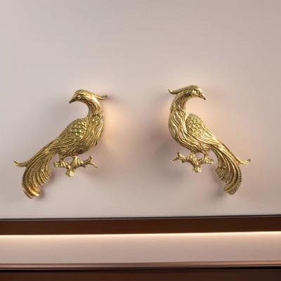 Solid Brass Brass Drawer Handle Phoenix Design Drawer Handle Elegant Door Handle  Shoe Cabinet