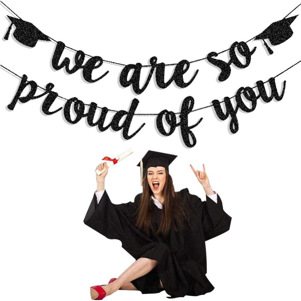 3sets 2026 Graduation Banners Party Decorations We Are So Proud of You Graduation Banners Garland for Congratulation Graduations Party Supplies