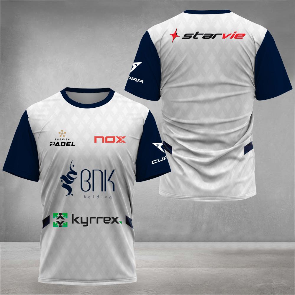 Pánské tričko na Padel tenis Pohodlné Prodyšné S kulatým výstřihem Krátký rukáv Oblečení Venkovní Badminton Běžecké Tričko