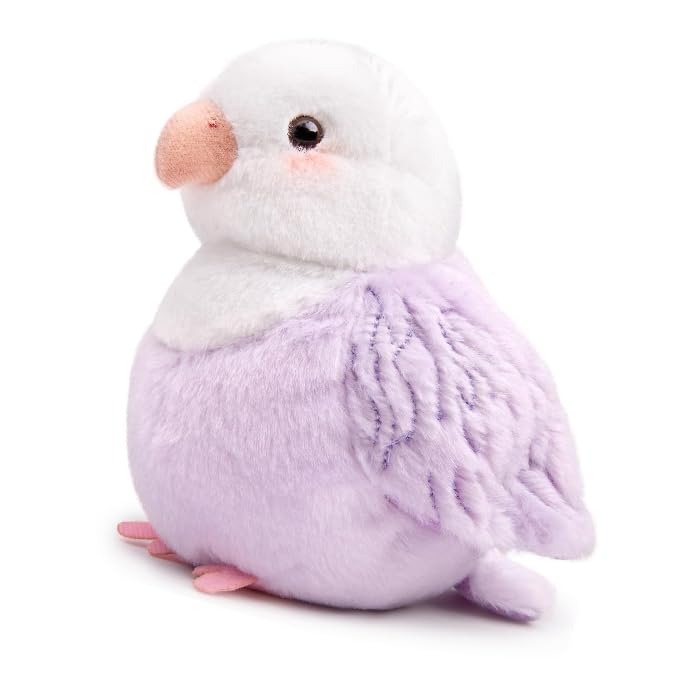 ZHONGXIN MADE Purple Small Parrot Plush Toy, 5.5 Inch, Lifelike and Soft, Perfect Gift