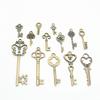 Set of 13 Vintages Metal Key Management Accessory Charms Mixed Retro Style for Keys Decorative Pendants Gift Practical