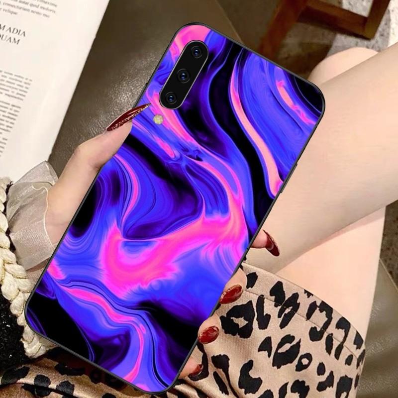 Holographic Colorful Pattern Phone Case For Samsung A91 A81 A73 A72 A71 A30S A20 A12 A13 A52 A53 4G 5G Soft Black Phone Cover