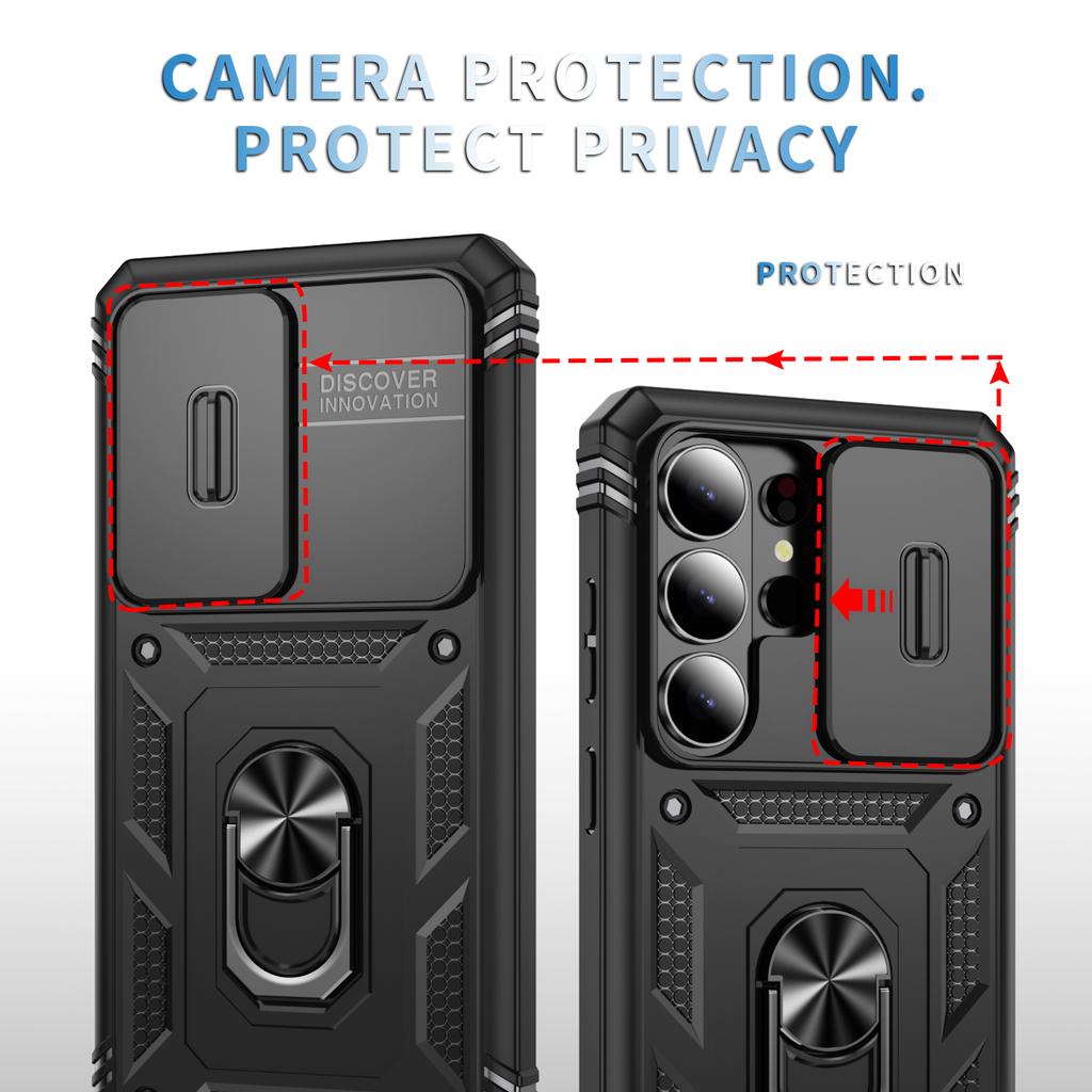 Funda Case for Samsung Galaxy S26 Ultra S25 FE S22 S23 Plus S24 Ultra A17 A56 A36 A16 A55 A35 A15 A26 3 in 1 Lens Phone Bag