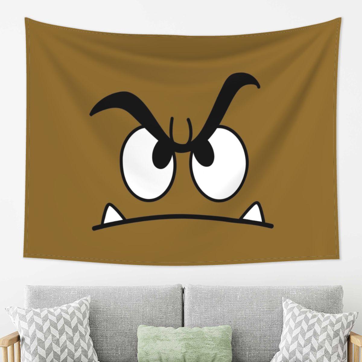 

Goomba Face Tapestry Decoration Art Aesthetic Tapestries for Living Room Bedroom Home Wall Cloth Wall Hanging 74x94cm(29x37in)