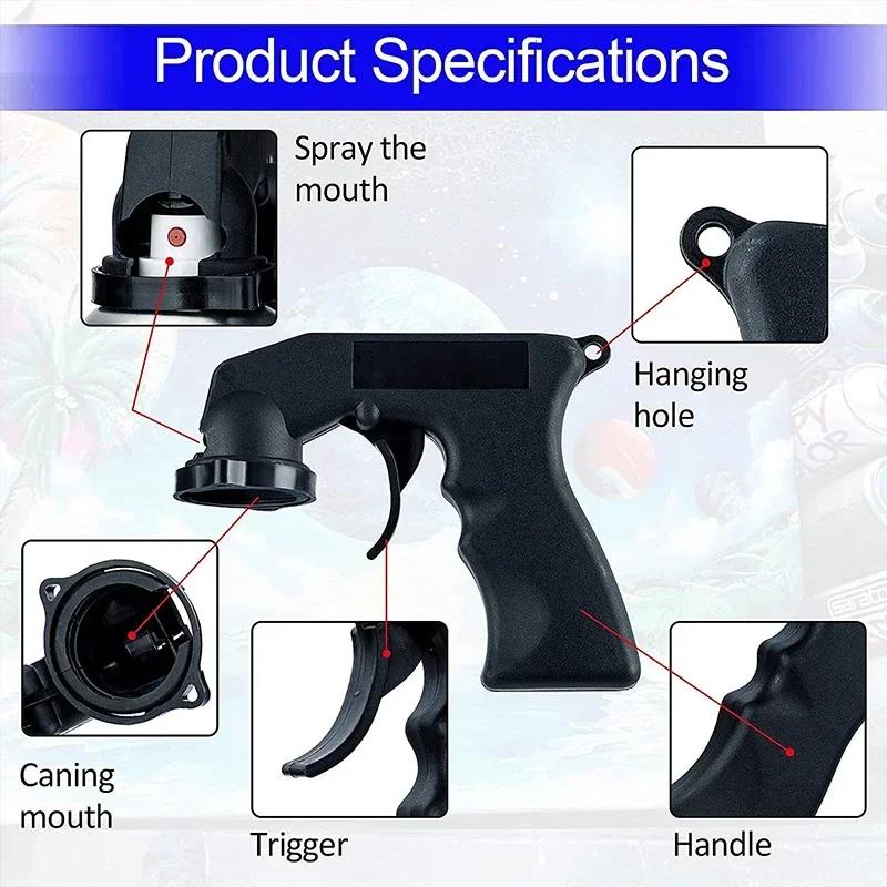 Paint Spray Handle Bottle Adapter New Arrival Black Universal Protable Ergonomic Full Grip Locking Auto Maintenance Repair Tool