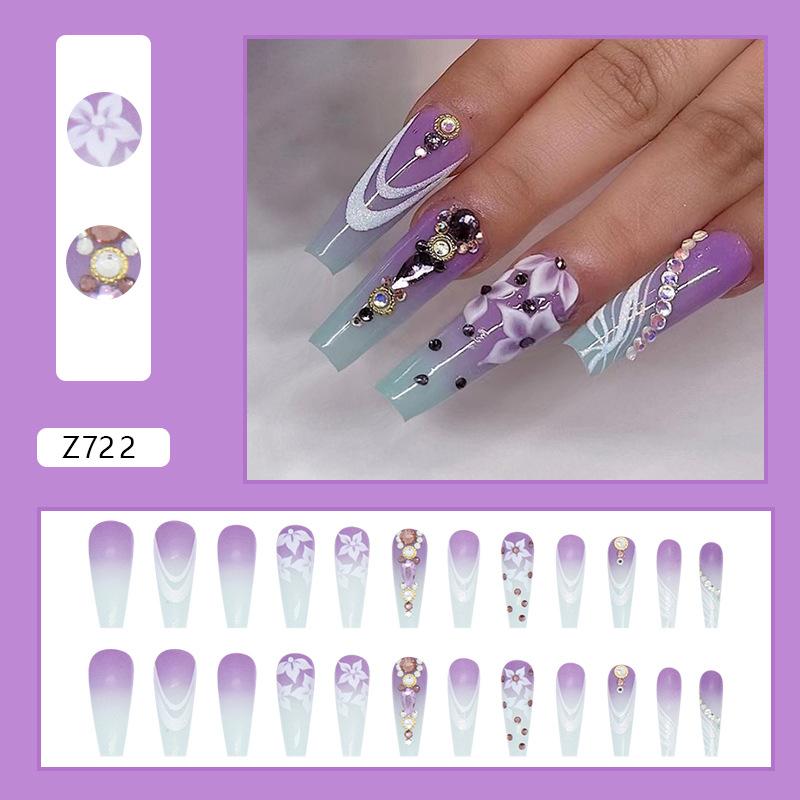 

Ballet Nail Blast Pile Diamond Nail Piece Sweet Spice Girl Wind Fake Nail Diamond Wear Nail Summer