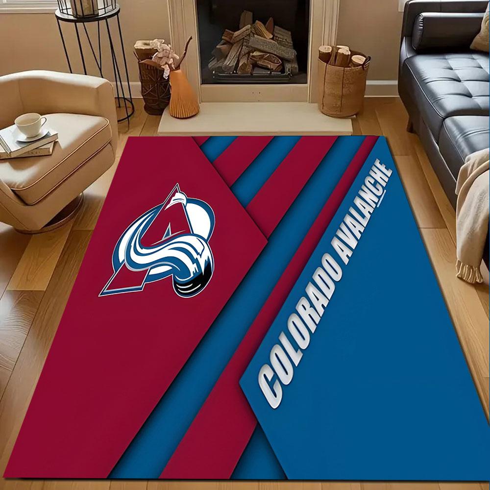 Colorado Avalanche Logo Design Patterned carpet, non slip mat suitable for living room and bedroom sofas