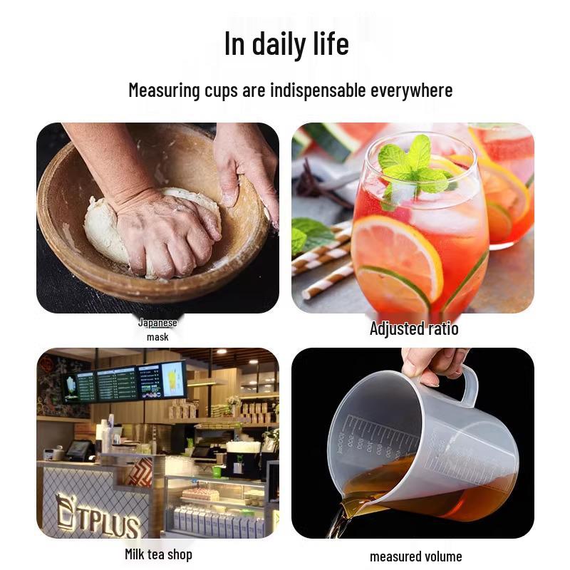 Plastová odměrka potravinářské kvality se stupnicí pro pečení a mléčný čaj - Velký objem