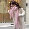 Red Plaid Scarf Female Christmas Winter Korean Atmosphere Scarf Autumn and Winter Warm with Coat Versatile Send Girlfriend