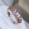 Trendy  Copper Women Rings Jewelry with Zircon Gemstone Crown Shape Finger Ring Accessories for Wedding Party Gift