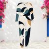 Women Plus Size Round Neck Long Sleeve Printed Black White Cuffed Top And Cuffed Pants Two Piece Set