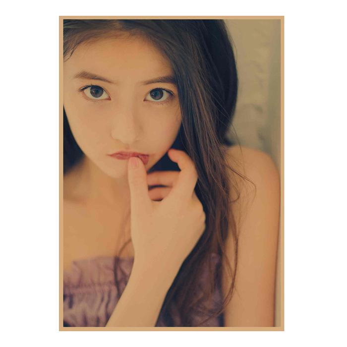 Mio Imada Retro Kraft Paper Poster - Japanese Beauty Wall Art Mural
