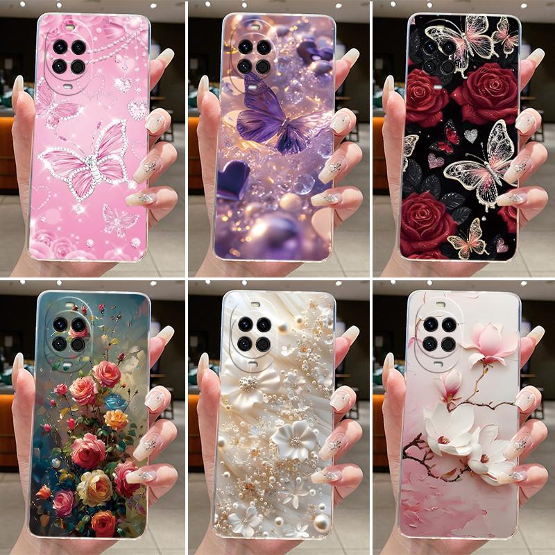 Nova14 Case Clear Luxury Fashion Butterfly Flower Soft TPU Silicone Back Cover For Huawei Nova 14 Pro Transparent Phone Cases