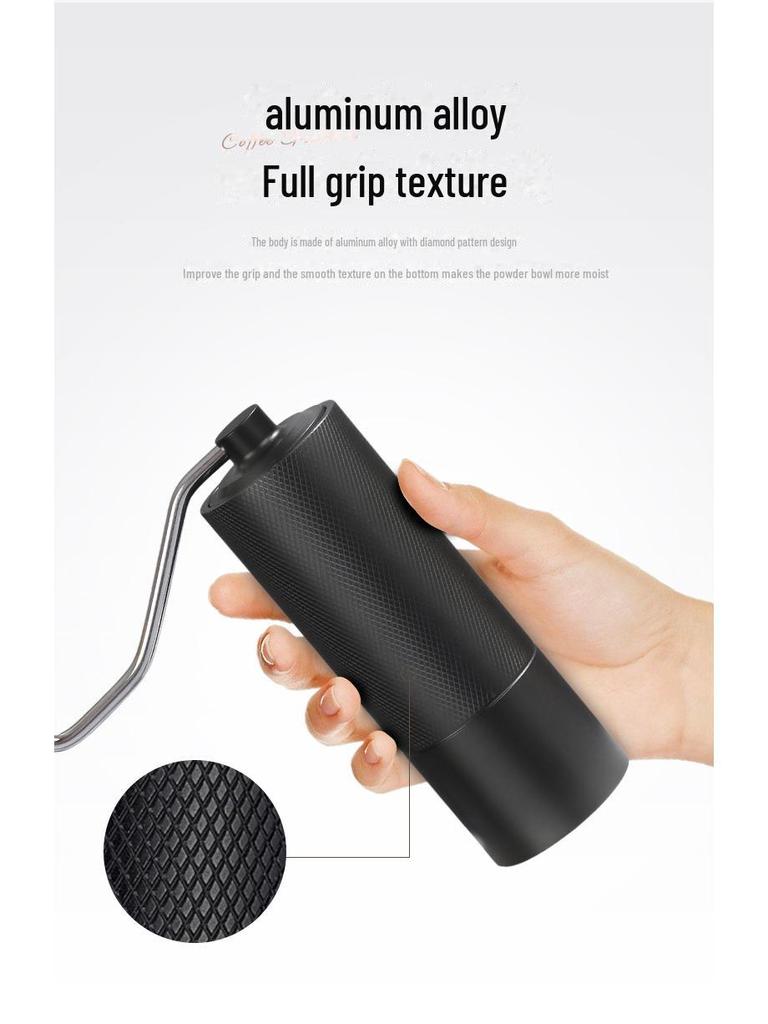 Portable Stainless Steel Manual Coffee Grinder with Hand Crank