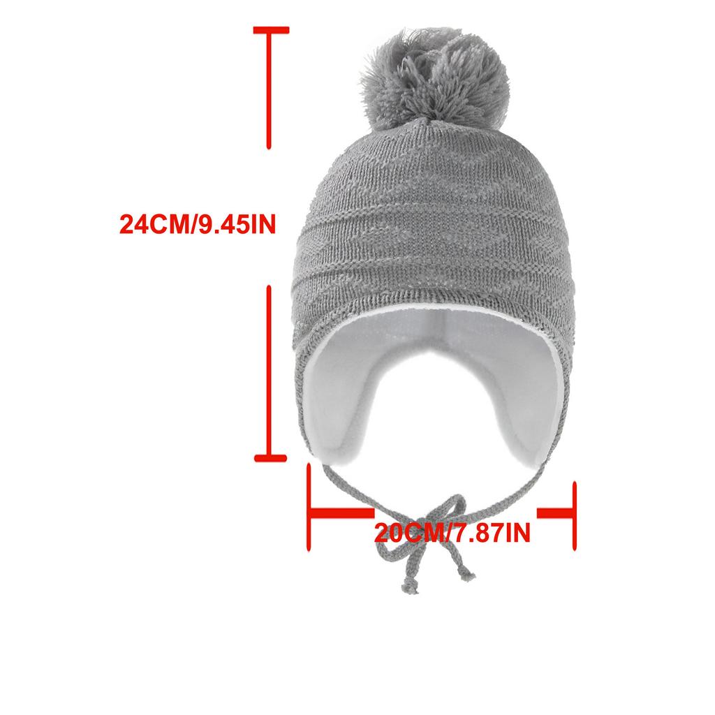 (Beamer)Herbst Und Winter Plus Samt Kinder Hut Und Handschuhe Set Warme Gehörschutz Strickmütze