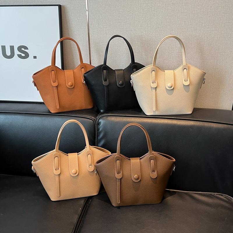 Simple texture lychee pattern portable wing bag autumn new hand bag shoulder messenger bag