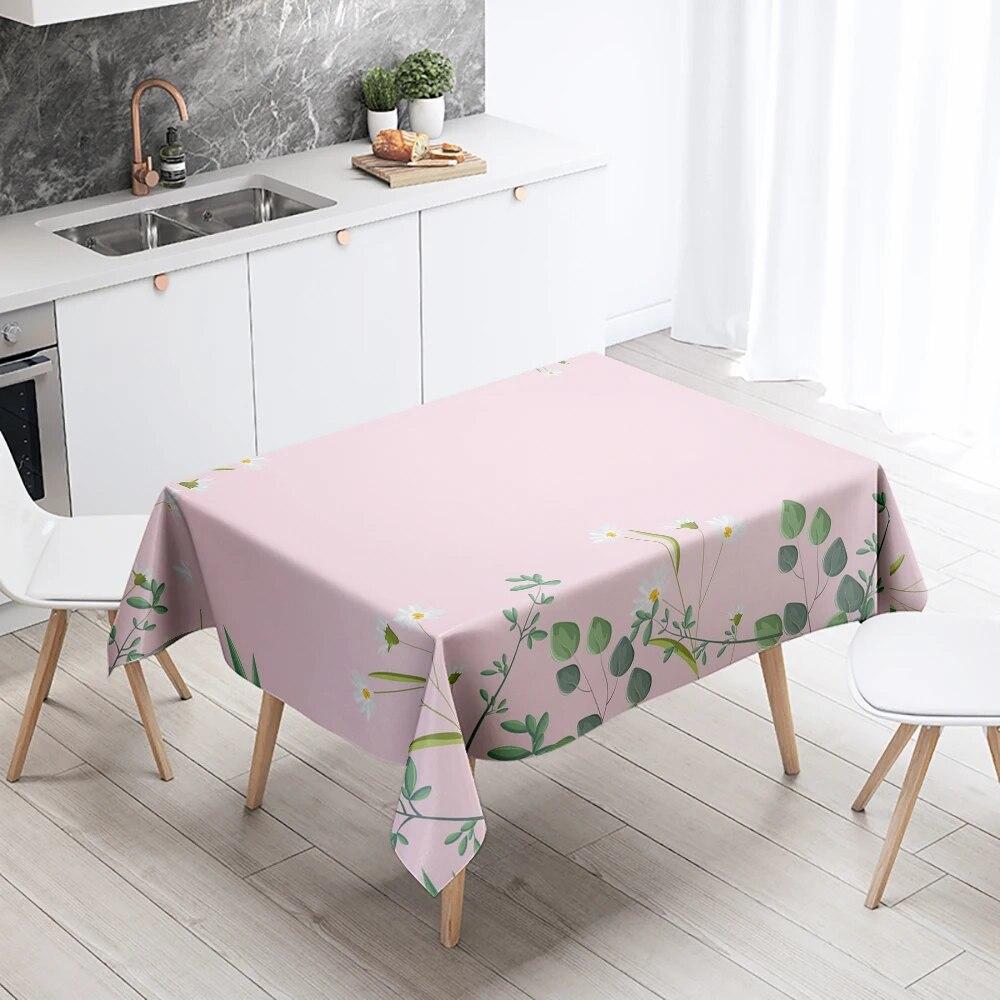 Cartoon floral tablecloth simple  anti-fouling waterproof rectangular  kitchen table home decoration