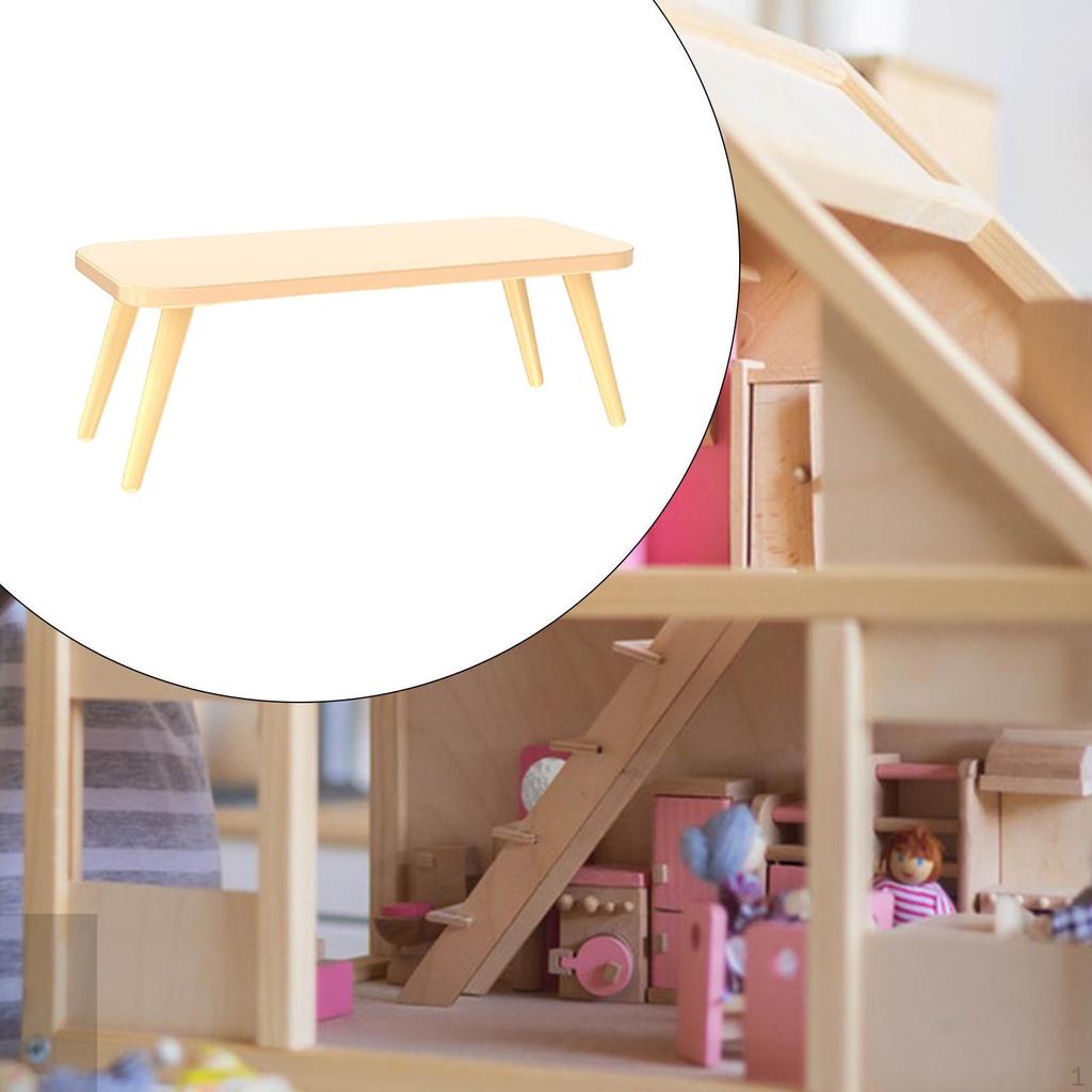 1:12 Dollshouse End Table Kids Pretend Play Toy DIY Accessories Dollhouse Miniature Furniture Scene