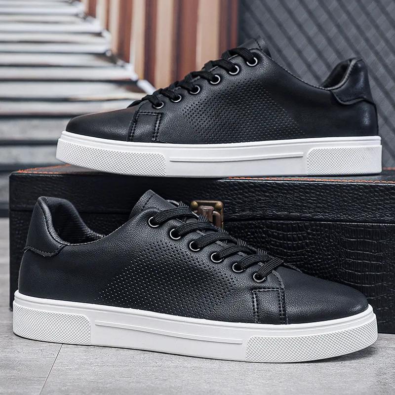 Spring Leather Casual Men's Shoes Fashion Mens Flats Comfortable Soft Mens Walking Shoes Male Sneakers Para Hombre