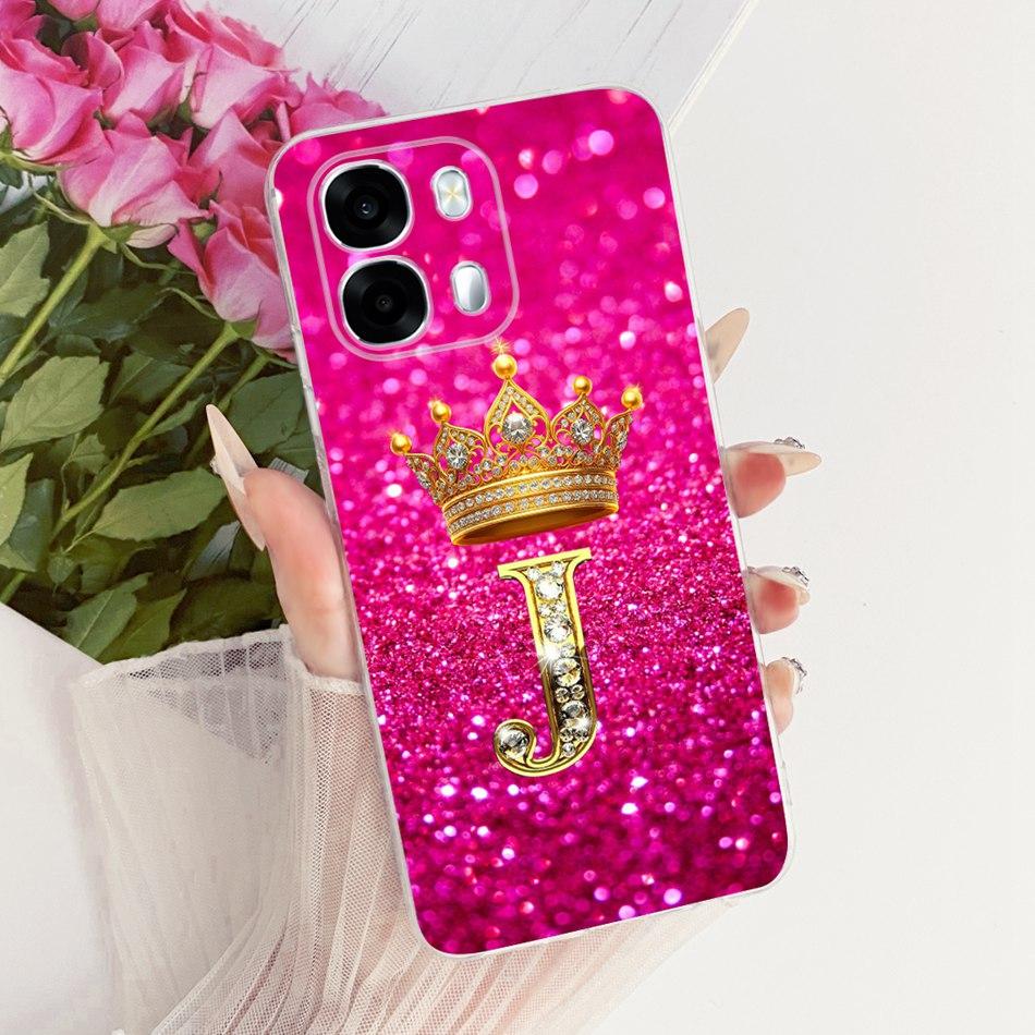 For OPPO A6s CPH2789 2026 Fashion Crown Letter Phone Case For Oppo A6S 5G Soft Silicone TPU Cases