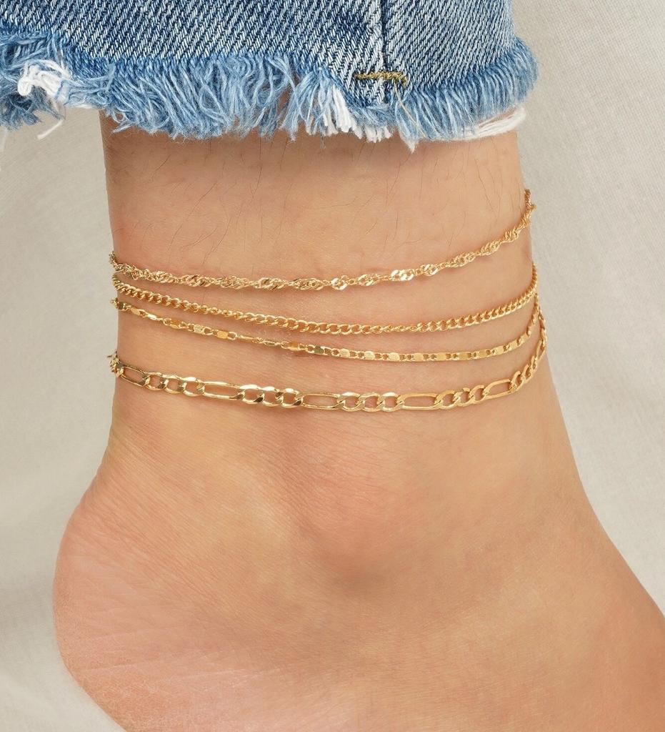 1set Boho Gold Silver Color Tassel Chain Bracelet Anklet Charms Snake/Starfish/Heart Sexy Leg Ankle On Foot Chain Beach Jewelry