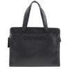 Logo Handbag Black Caviar Skin Women Used
