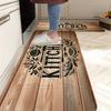 1 buc Covor de podea cu model imitație lemn Covor modern de bucătărie din poliester Antiderapant Colorat Covor de interior, Pentru Decor Acasă Baie Dormitor Living