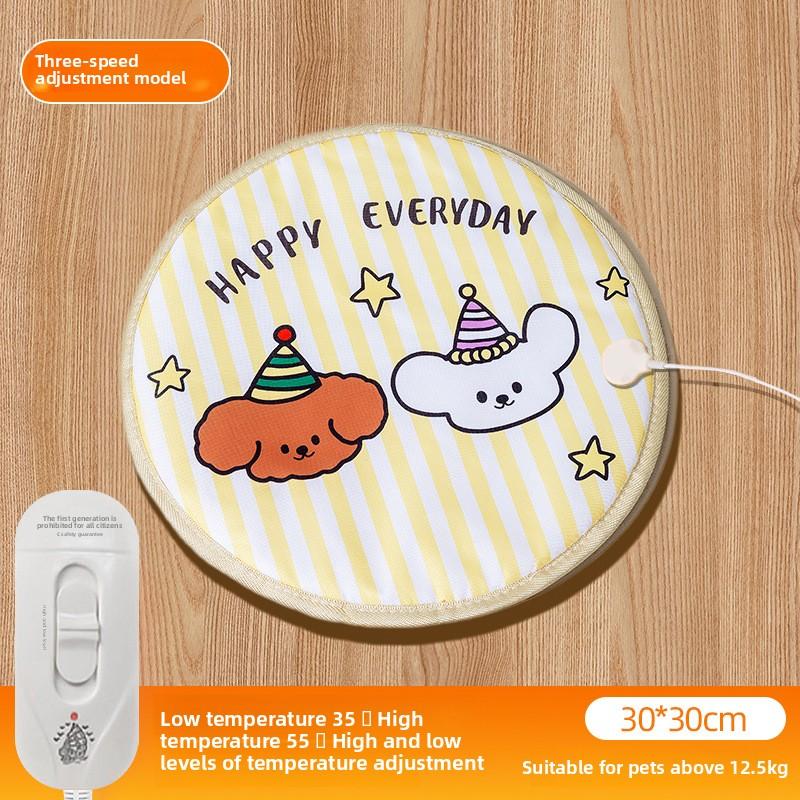 

Осенне-зимний круглый теплый водонепроницаемый кошачий электрическое одеяло для щенков и домашних животных, обычный коврик с подогревом для собак