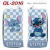 Portefeuille Long à Fermeture Éclair Stitch Dessin Animé Anime Sac à Main Porte-Cartes Porte-Monnaie Bleu