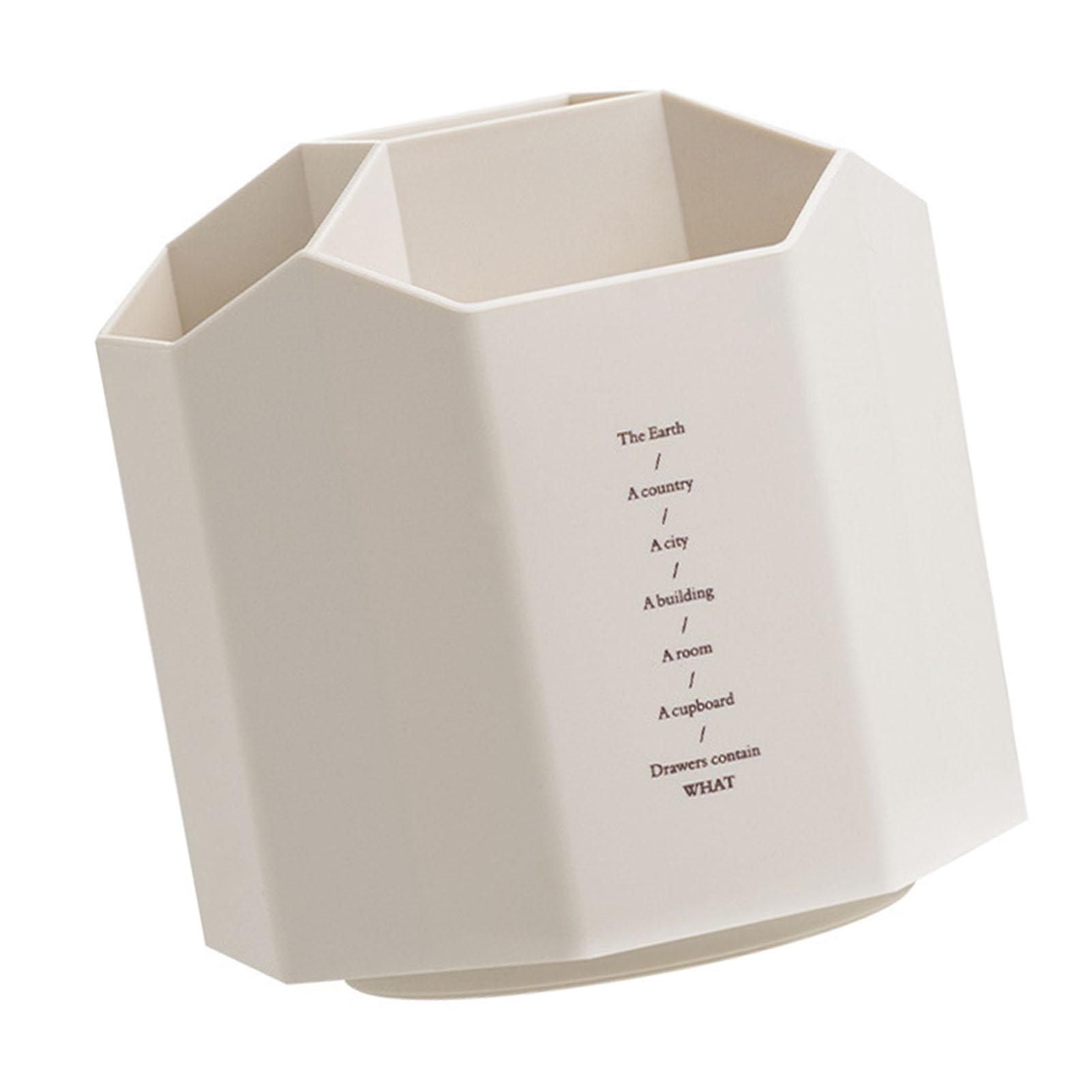 

Rotating Pen Holder Large Capacity 5 Compartments Rotating Desk Organizer for Office