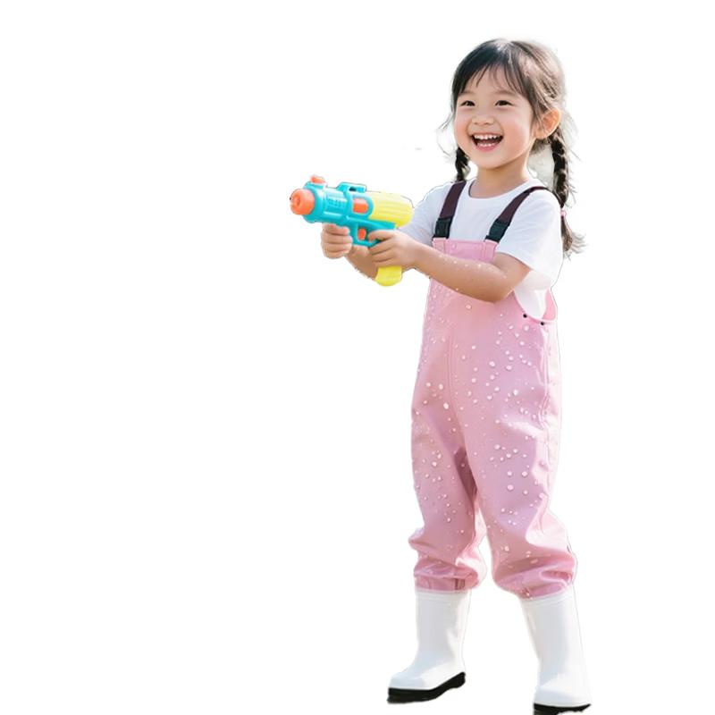 Kids Waterproof Wading Suit with Rain Boots 24